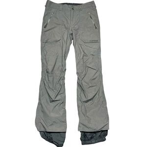 Burton Tactic Snowboards Ski Pants Men's M Gray Vented Pockets Adjustable Waist